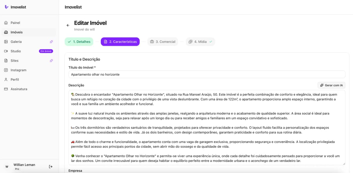 Imagem da plataforma sendo usada